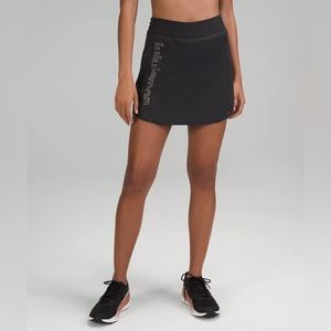 NWT Lululemon Long Hotty Hot Tennis Skirt - Black 12L